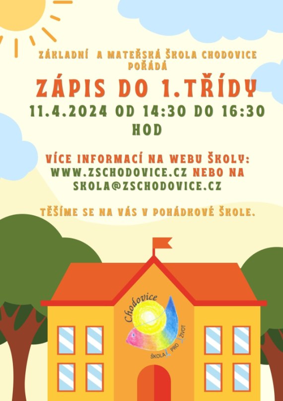 Zápis do 1. ročníku ve školním roce 2024/2025